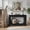Black, variant on 47" 2-Tier Farmhouse Console Table with Charging Station, Entryway Sofa Table with Outlets and USB Ports for Living Room, Behind Couch Narrow Hallway Table, Rustic Brown