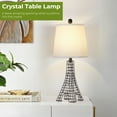thumbnail image 5 of NATYSWAN 24" Modern Table Lamp Set of 2, 3-Color Temperature Crystal Eiffel Tower Bedside Table Lamp, Decorative for Bedroom Living Room, 2 Bulbs Included, 5 of 8