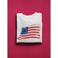 thumbnail image 3 of Betsy Ross Flag In The Wind  Sweatshirt Men -Image by Shutterstock, Male 4X-Large, 3 of 4