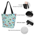 thumbnail image 3 of Kdxio Travel1 Women Reusable Grocery Bags Foldable Ripstop,Reusable Shopping Bags for Shopping,Gym,Gift, 3 of 5