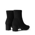 thumbnail image 3 of BURUDANI Women’s Fitted Stretch Ankle Boots Low Chunky Heel Almond Toe Fall Heeled Booties, 3 of 5