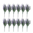 thumbnail image 1 of Inteprter 12 piezas de plantas artificiales duraderas y con buena sensación de mano para ramos de boda únicos, púrpura no tóxico Type2 NO2, 1 of 6
