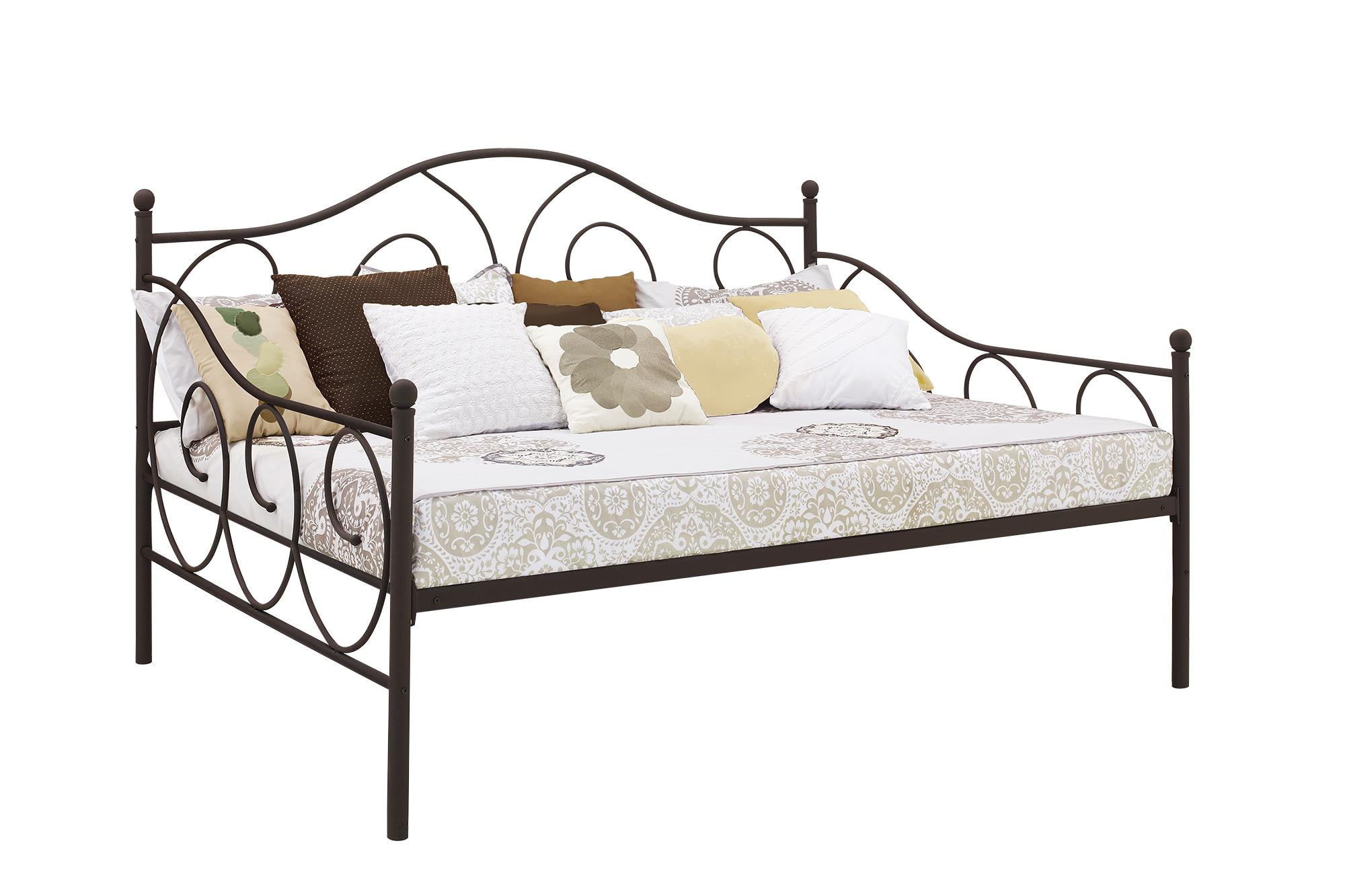 Dhp Victoria Full Size Metal Daybed With Mattress Multiple Colors Walmart Com Walmart Com