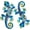 Boho Blue, variant on Metal Gecko Wall Art 2Pcs Outdoor Wall Decor 12 Inch Lizard Metal Hanging Wall Decoration Glass Sculpture for Garden Yard Patio Fence Home (Boho Blue)