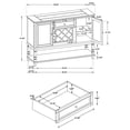 thumbnail image 4 of Parkins 2-door Sideboard Buffet Cabinet Rustic Espresso, 4 of 4