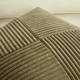 thumbnail image 4 of Fancy Homi Set of 2 Olive Green Boho Decorative Throw Pillow Covers 16x16 inch with Diagonally Pattern for Living Room Couch Bed Sofa, Soft Textured Corduroy Aesthetic Farmhouse Home Decor 40x40 cm, 4 of 7