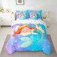 thumbnail image 2 of Manfei Cartoon Mermaid 7 Pieces Bedding Comforter Set,Starry Sky Full Bedding Set Lightweight,Kawaii Rainbow Fitted Sheet Flat Sheet,Super Cozy Ocean Room Decor,Reversible, 2 of 8