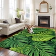 thumbnail image 2 of Tropical Palm Leaves Area Rugs 5'x8', Washable Small Throw Rugs for Classroom Bedroom, Summer Green Botanical Leaf Indoor Outdoor Rug Non-Slip Low Pile Carpet Runner Reversible Floor Mats, 2 of 8