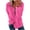 Hot Pink, variant on LEAVINGSUO Womens Plus Size $10 Women's Fashion Printed Loose Long Sleeves Blouse Lapel Casual Tops Sweatshirt