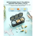 thumbnail image 5 of Pill Organizer 3 Times A Day, 7-Day Pill Box 3 Times A Day - YSTDHL Weekly Medicine Box Organizer, 7 Detachable Portable Daily Pill Container Dispenser Case for Vitamins Fish Oils Supplements, Green, 5 of 7