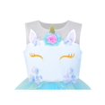 thumbnail image 4 of Girls Dress Blue Unicorn Costume Cosplay Princess Pageant Party 4 Years, 4 of 6