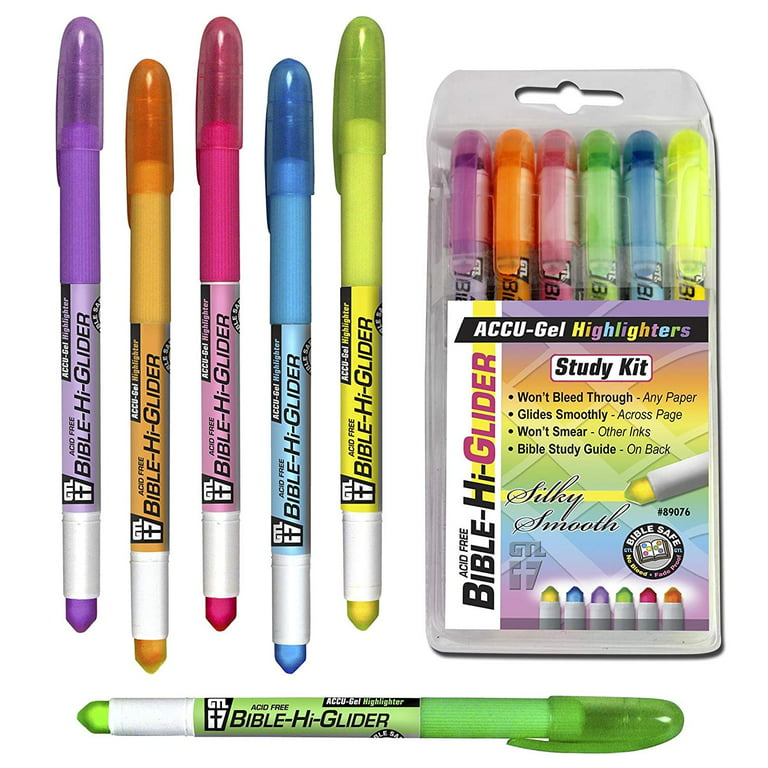 U.S. Office Supply Bible Safe Gel Highlighters, Pack of 12 - 7