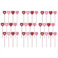 thumbnail image 1 of 36 Pcs Valentine Glitter Foam Hearts Picks, 1 of 5