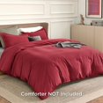 thumbnail image 2 of Housse de Couette Rouge Taille Complète - Housse de Couette Double Brossée Douce pour Enfants avec, 2 of 7