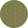 thumbnail image 1 of Ahgly Company Machine Washable Indoor Round Transitional Oak Brown Area Rugs, 3' Round, 1 of 7