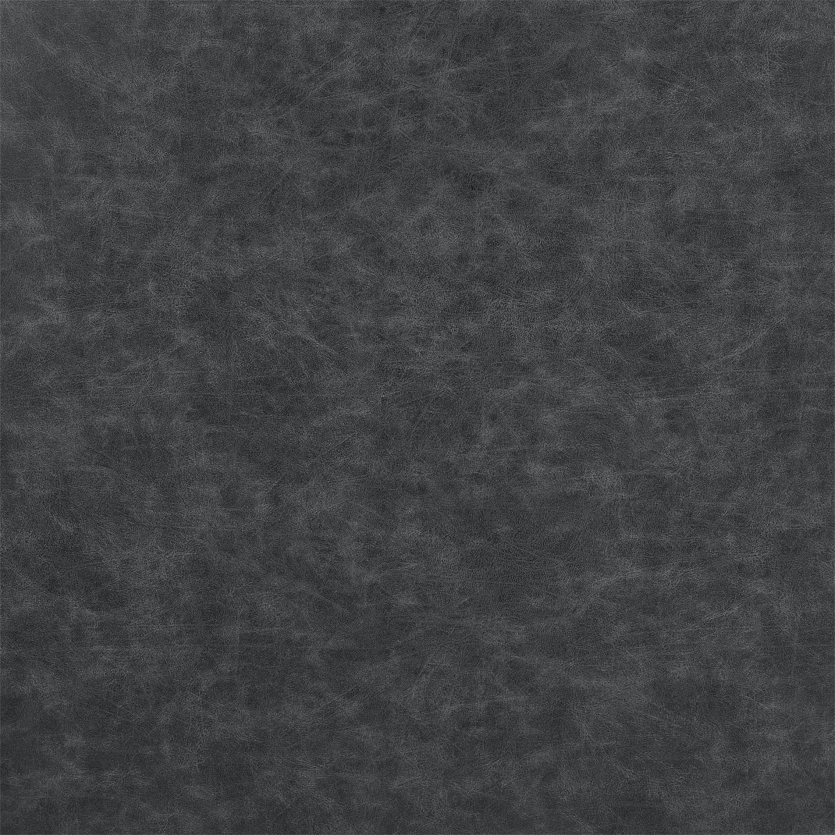 Upholstered Square PU Leather Ottoman, Black