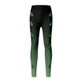 thumbnail image 3 of Tisuna Girls St Patricks Day Leggings Child Cartoon Print Elastic Waist Tight Leg Yoga Pants Fashion Stretchy Little Girls Play Holiday Festive Outfits Green1 Size 18-24 Months, 3 of 6