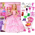 thumbnail image 4 of Conjunto de muñecas Barbie, caja de regalo, vestido de novia de princesa para niña, juguete para niños (X4), 4 of 5