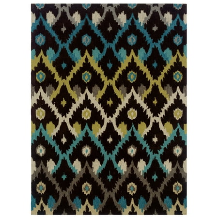 

Trio Ikat Brown And Teal 8X10