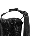 thumbnail image 6 of Ikevan Women Nightclub Party Club Sequins Fringe Tassel Sheath Sleeveless Dress, 6 of 6