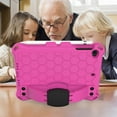 thumbnail image 4 of Dteck Kids Case For iPad mini 1 2 3 4 5 7.9 inch, Light Weight Shockproof Handle Kickstand Protective Cover With Shoulder Strap, Rose/Black, 4 of 6