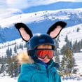 thumbnail image 6 of lacooooppia Helmet Decoration Bunny Ears Unique Easy Sticky on for Bicycle Riding Biking Black, 6 of 8