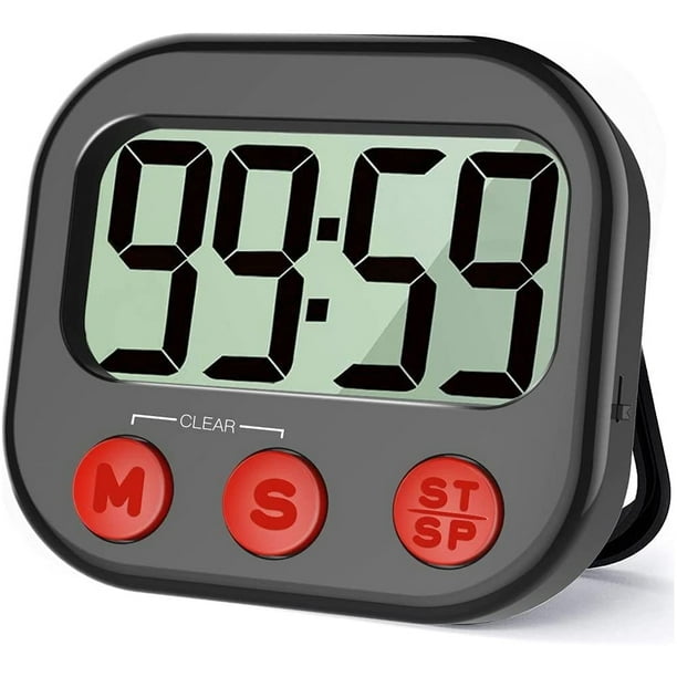 Kitchen Timer, Digital Visual Timer Magnetic Stopwatch Countdown Timer, Large LCD Screen Display for Cooking Walmart.com