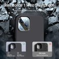thumbnail image 4 of [5 in 1 for iPhone 11 Pro Case 5.8 inch, with 2 Pack Screen Protector + 2 Pack Camera Lens Protector, Liquid Silicone Slim Shockproof Protective Phone Case [Microfiber Lining] (Space Gray), 4 of 14