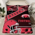 thumbnail image 2 of Manfei Rugby City Twin Sheet Sets,Sports Theme Twin Fitted Sheet,Atlanta Flat Sheet For Boys,Ultra Soft Bedroom Decor,3pcs, 2 of 7