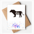 thumbnail image 1 of Lion Black And White Animal Welcome Back Greeting Cards Envelopes Blank, 1 of 3