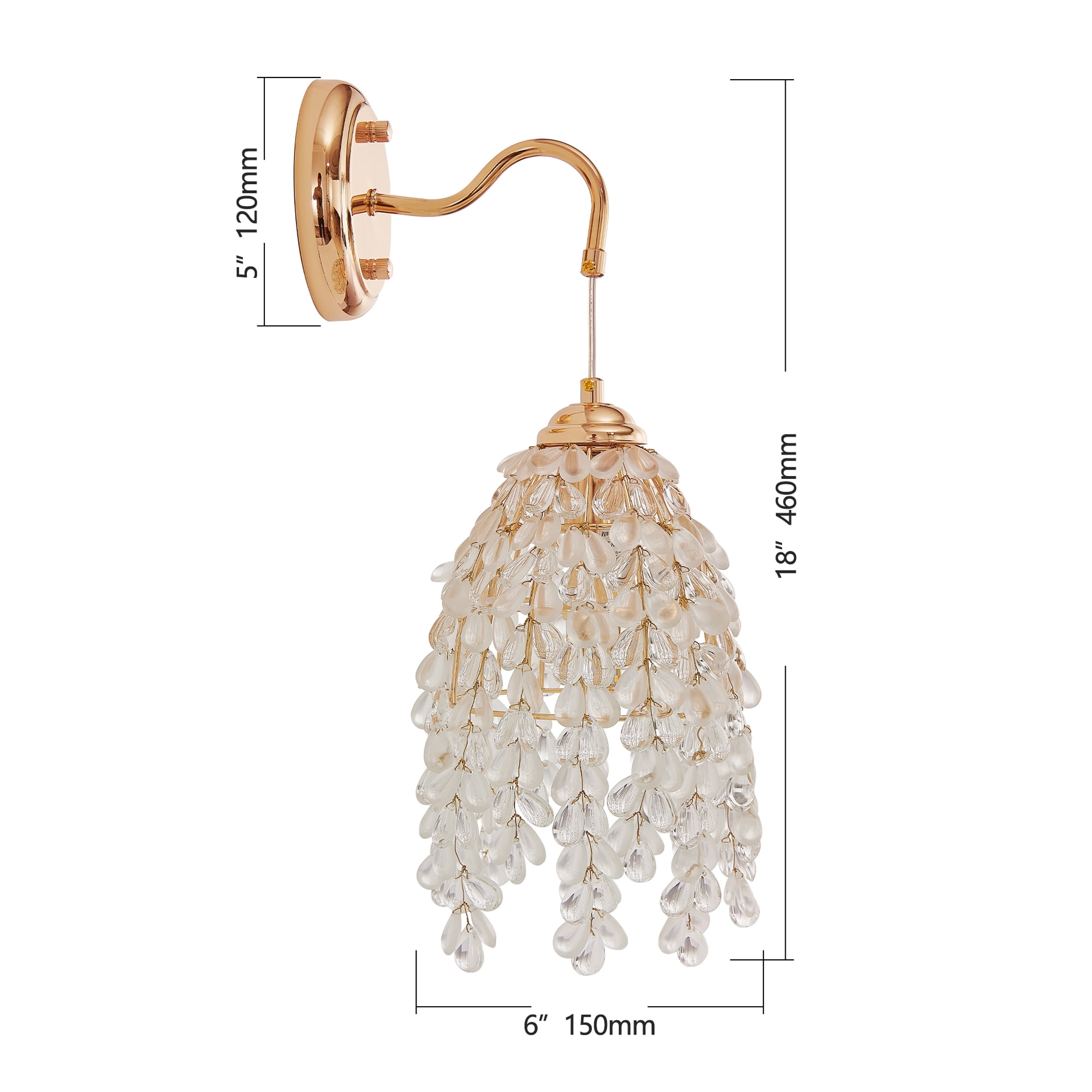 Wall Sconces Set of Two,Wall Light Fixtures for Living Room Hallway Corridor and Bedroom,0-60W Max Excluding Light Sources E12*2