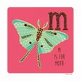 thumbnail image 2 of Marrott, Stephanie 12x12 White Modern Wood Framed Museum Art Print Titled - M is For Moth, 2 of 4