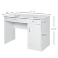 thumbnail image 3 of HOMCOM Bureau d'Ordinateur avec Tiroirs de Rangement Table d'Écriture pour Bureau à Domicile, 3 of 10