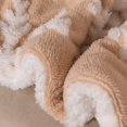 thumbnail image 3 of Bmisegm Autumn and Winter Blankets Double Layer Thickened Comfortable Wool Bed Sheets Christmas Blanket Mattress Cover Blanket Snowflake Warm Heated Blanket Khaki A, 3 of 7