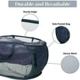 thumbnail image 4 of Durable Collapsible Laundry Baskets, Mesh Pop Up Laundry Hamper with Side Pocket, Foldable Clothes Storage Hamper with Reinforced Carry Handles for Laundry, Bathroom, Kids Room, Dorm or Travel Navy, 4 of 7