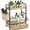 brown, variant on 2 Tier Bathroom Counter Organizer with Drawer, Wooden Vanity Skincare Storage Shelf with Thickened Iron Frame, Countertop Shelves with Basket and Hooks for Bathroom Makeup Organization (Dark Brown)