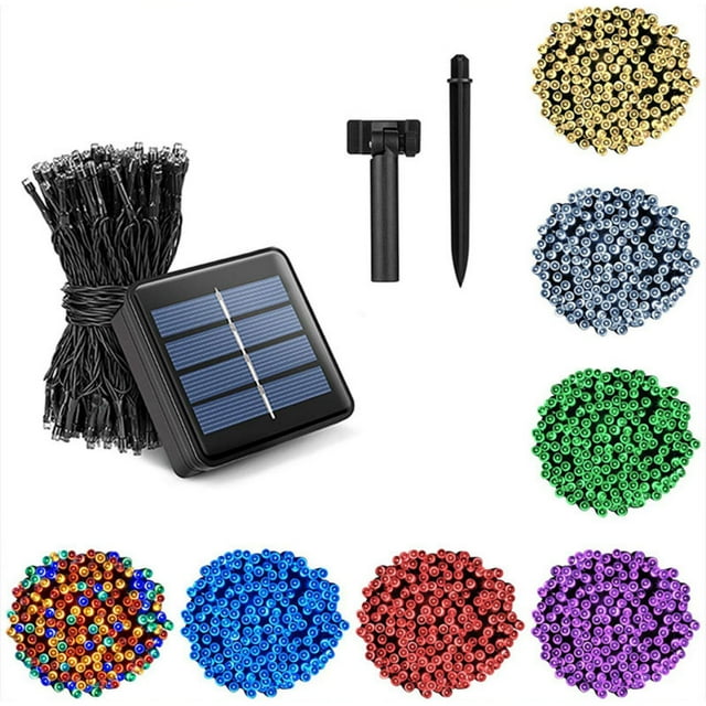 Ganfancp Solar String Lights Outdoor 72Ft 200 Led Solar Powered Christmas Lights 8 Lighting Mode Decorative Lights For Party Gardens Wedding Decoration Ofertas de La Semana 1X Cuerda de Luces