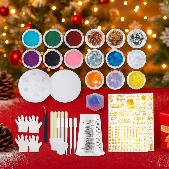 52pcs Complete Resin Art Supplies Kit | Beginner's Epoxy Resin Starter Kit, DIY Craft Jewelry Making Kits for Necklaces, Bracelets, Keychains, Bookmarks, Home Decor Art Decorative Supplies