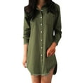 thumbnail image 1 of Birdeem Chemise en Denim à Franges pour Femmes Mode Col à Revers Manches Longues Veste Boutonnée, 1 of 9