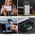thumbnail image 6 of JEEHOOD Case For Apple iPhone 17 Pro , RFID Blocking, PU Leather,Compatible With MagSafe Detachable 2 In 1 Wallet With Built-in Push Card Holder,Kickstand Magnetic Protective Cover,Pink, 6 of 8
