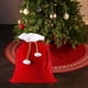 thumbnail image 3 of Xiao Hua Bolsa de Papá Noel de terciopelo rojo con cordón, bolsa de regalo de Papá Noel de tela para regalos de Navidad, juguetes, almacenamiento, 1 pieza, 3 of 5
