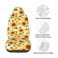 thumbnail image 4 of Wukai Yellow Polka Dot Sunflower Full Set Car Seat Covers with Soft Padding Universal Auto Front Seats Protector and Cushion Mat, 4 of 5