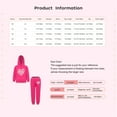 thumbnail image 7 of TiaoBug Kids Girls Hoodies Tracksuit Long Sleeve Sweatshirts with Jogger Sweatpants Set Hot Pink-C 2-3, 7 of 7