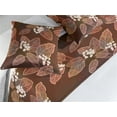 thumbnail image 2 of Autumn Bed Runner Set, Fall Season Inspirations with Leaves and Tiny White Flowers Repetition, Decorative Bedding Scarf & 2 Pillow Shams for Hotels Homes, Queen, Redwood and Pale Maroon, by Ambesonne, 2 of 3