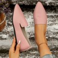 thumbnail image 4 of Miluxas Women Flats Shoes Women Breathable Thin Soft Soled Pointed Toe Dress Shoes Comfortable Slip on Shoes Pink 5.5(36), 4 of 9
