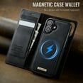 thumbnail image 4 of ELEHOLD Magnetic Detachable Wallet Case for iPhone 16, Shockproof Faux Leather Stand RFID Card Slots Detachable Mag-Safe Magnetic Case Cover,Removable Back Shell,Black, 4 of 12