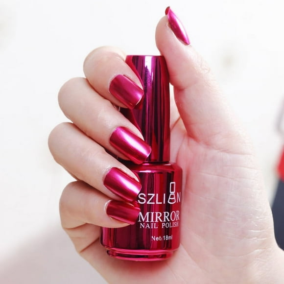 Clearance! Lyzmus Nail Polish,1*Nail Polish,Metallic Nail Polish Magic Mirror Effect Chrome Nail Art Polish Varnish18Ml