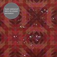 thumbnail image 5 of YFYANG Waterproof Bathroom Shower Curtain, Maroon Geometric Pattern Shower Curtain Set with Hooks, Home Bathroom Tub Decor - 72 "x72", Iron Hooks, 5 of 6