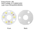 thumbnail image 4 of Uxcell 3W 120lm 6000-6500K 32mm 9-11VDC COB LED Light Chip Beads Energy Saving Bulb White 15 Pack, 4 of 5