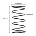 thumbnail image 3 of Unique Bargains Compressed Spring,16mm OD, 1mm Wire Size, 19.5mm Compressed Length, 30mm Free Length,5.5N Load Capacity-65Mn,10pcs, 3 of 4